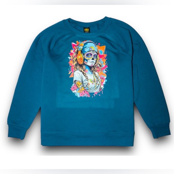 Athletic Works Women’s Fleece Crewneck Long Sleeve Graphic Sweatshirt XLarge - Picture 1 of 11